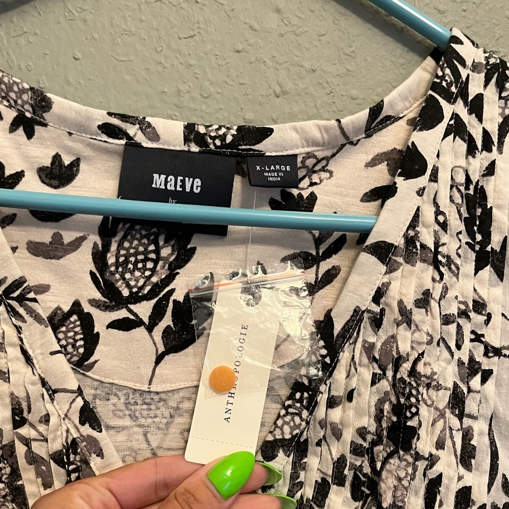 NWT Maeve Bailee Pleated Top - Picture 8 of 10